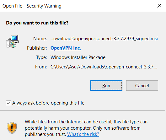 Setup OpenVPN client for Windows